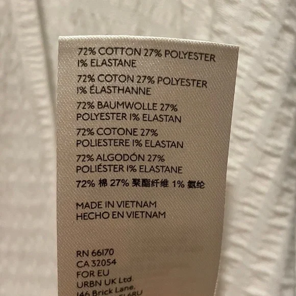 Anthropologie Smocked Top. White. Size S. - Picture 5 of 5